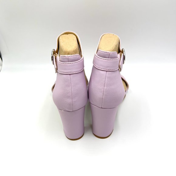 Lifestride Averly Lilac Pink Purple Faux Vegan Leather Heeled Sandals Shoes 11M‎ - Picture 7 of 15